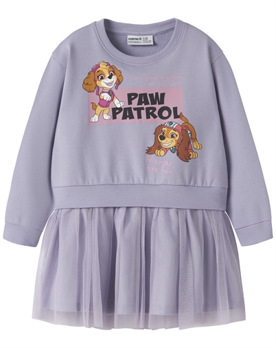 Name It - NMFArra Paw Sweat Kjole - Heirloom Lilac